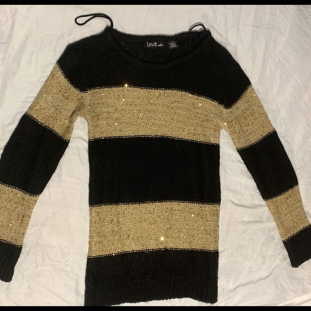 Gold and black Sweater
